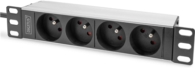 DIGITUS Multiprise 10" avec profilé aluminium, 4 prises