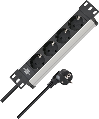 brennenstuhl 10 Steckdosenleiste Alu-Line 4-fach