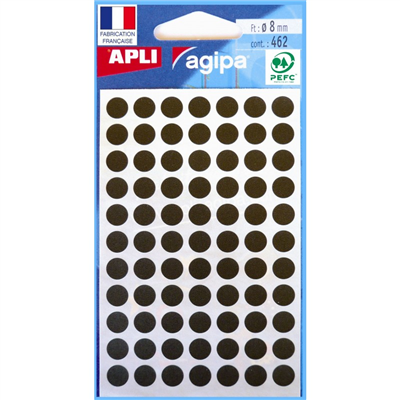 agipa APLI Pastille de signalisation diamètre : 8 mm noir