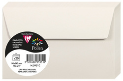 Pollen by Clairefontaine Enveloppes 90 x 140 mm gris perle