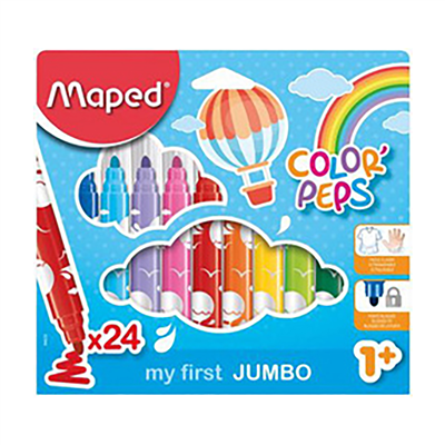 Maped my first Feutre COLOR'PEPS JUMBO étui en carton de 24