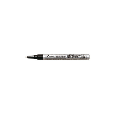 Pilot Marqueur permanent SUPER COLOR, extra fin, argent