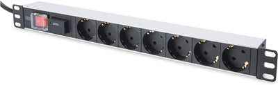 DIGITUS 19" Steckdosenleiste 7-fach, mit èberspannungsschutz