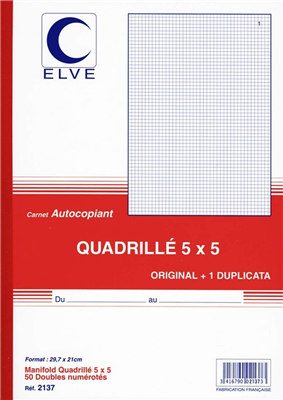 Elve Manifold quadrillé (5/5), 210 x 297 mm, dupli 2137