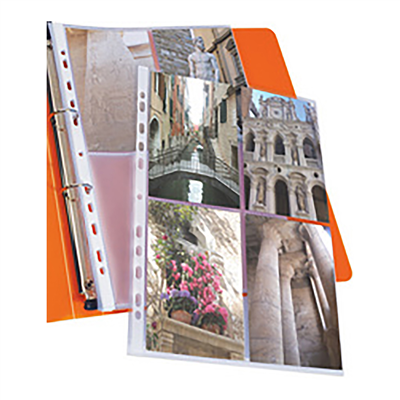 Oxford Pochettes perforées pour 8 photos 100 x 150,format A4