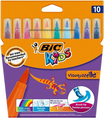 BIC KIDS Feutre Visaquarelle étui en carton de 10
