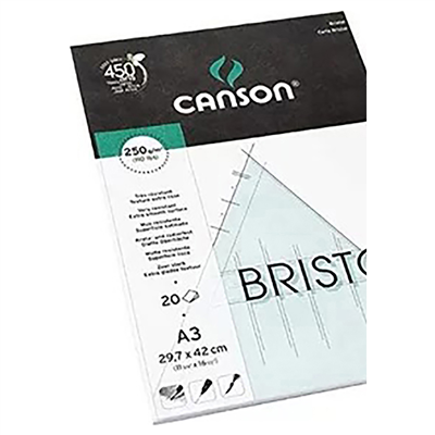 CANSON Bloc Illustration Bristol A3 250 g/m2 blanc