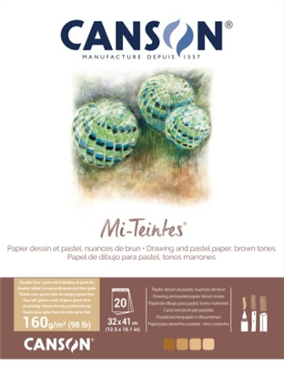 CANSON Papier beaux-arts Mi-Teintes en bloc 320 x 410 mm