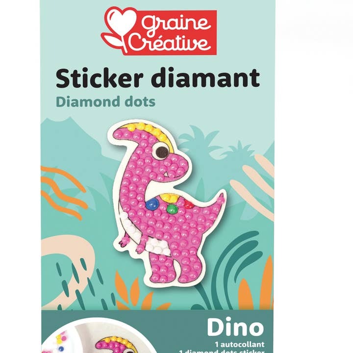 Graine créative Kit diamant mosaïque sticker Dino