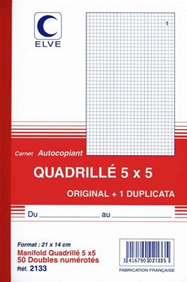 Elve Manifold Quadrillé (5/5), 140 x 210 mm, Dupli