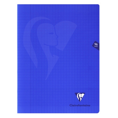 Clairefontaine Cahier piqué 24 x 32 seyes couverture bleu marine