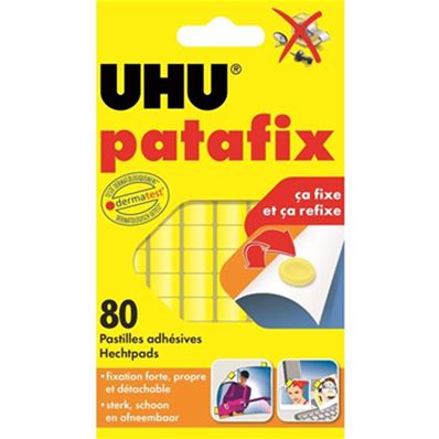 UHU Pâtes adhésives patafix, repositionnable, jaune 50140