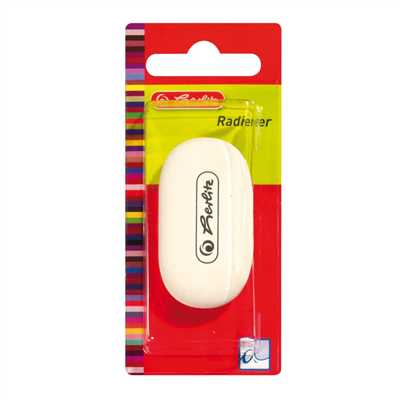 herlitz Gomme, ovale, en caoutchouc, blanc