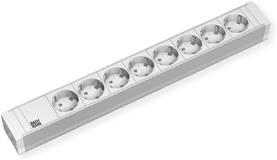 BACHMANN 19" Steckdosenleiste PVC, 8-fach
