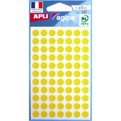 agipa APLI Pastille de signalisation diamètre : 8 mm jaune