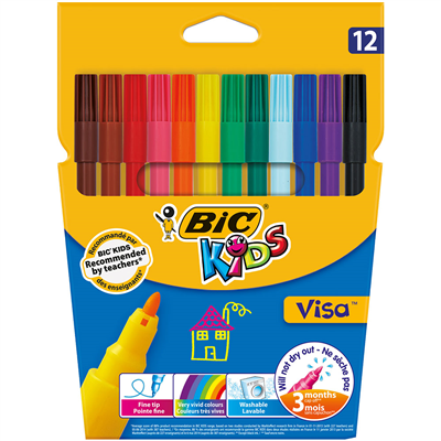 BIC KIDS Feutre Visa étui en carton de 12