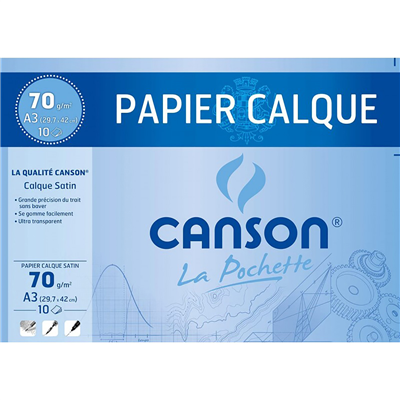 CANSON Papier calque satin A3 70 g/m2