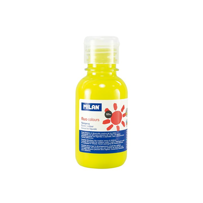 Milan Bouteille de gouache 125 ml jaune fluo