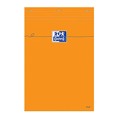 Oxford bloc-notes, A4, quadrillé, 80 feuilles, orange 100106281