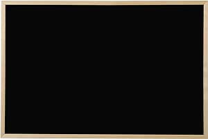 Bi-Office Tableau noir, bois naturel, 400 x 300 mm, noir