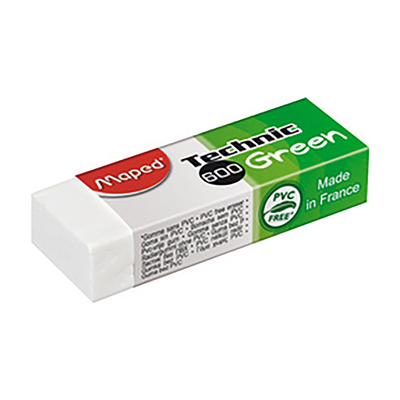 Maped Gomme en plastique Technic 600 Green blanc