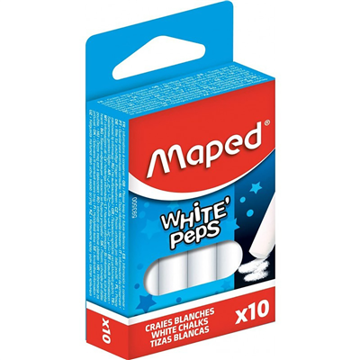 Maped Craie pour tableau WHITE'PEPS rond blanc