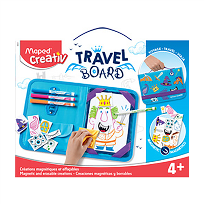 Maped Creativ Kit de dessin voyage TRAVEL BOARD 21 piéces