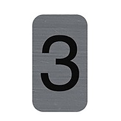 EXACOMPTA Plaque de signalisation chiffres 3 25 x 44 mm