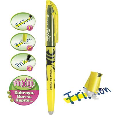 Pilot Surligneur FRIXION light, largeur tracé: 3,8mm, jaune