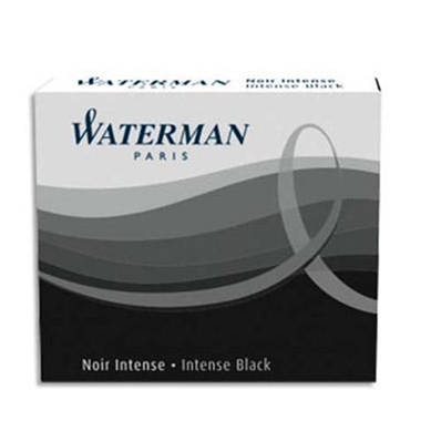 Waterman Cartouches d'encre longues, noir intense S0110850