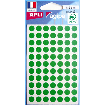 agipa APLI Pastille de signalisation diamètre : 8 mm vert