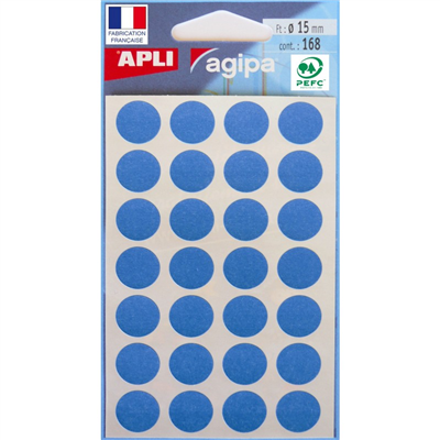 agipa APLI Pastille de signalisation diamètre : 15 mm bleu