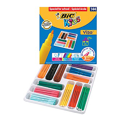 BIC KIDS Feutre Visa Class Pack de 144 piéces