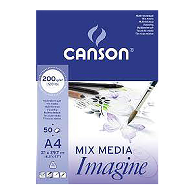 CANSON Bloc à dessin Imagine format A4 200 g/m2