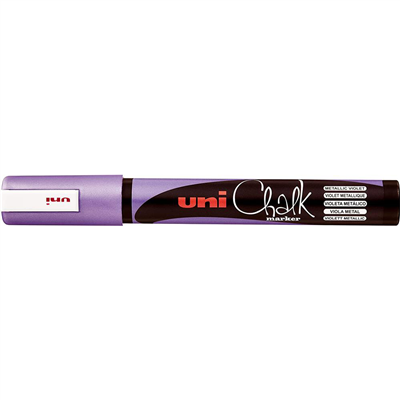 Uni-ball Marqueur craie Chalk PWE-5M, pointe ogive, Violet métallique