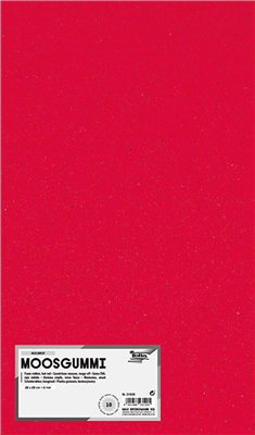 folia Caoutchouc mousse (L)200 x (H)290 mm, rouge pur