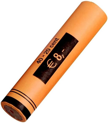 RESKAL Tube à monnaie pour pièce Euro, papier, 40 x 0, 20 EUR