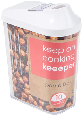 keeeper Boîte verseuse "paola", 0, 5 L, blanc / transparent