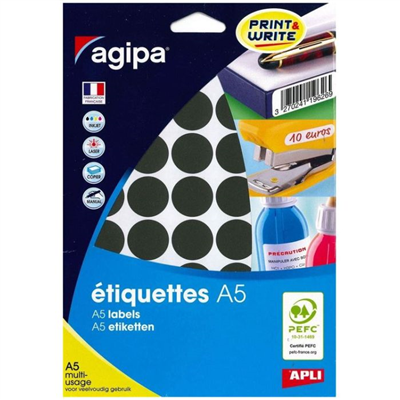 agipa Pastille de couleur diamètre : 24 mm rond noir