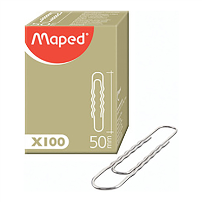 Maped Trombone en acier nickelé 50 mm ondulé