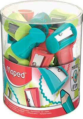 Maped Taille-crayon Vivo, en plastique, présentoir de 36