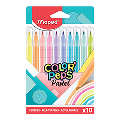 Maped Feutre COLOR'PEPS Pastel étui carton de 10