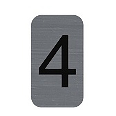 EXACOMPTA Plaque de signalisation chiffres 4 25 x 44 mm