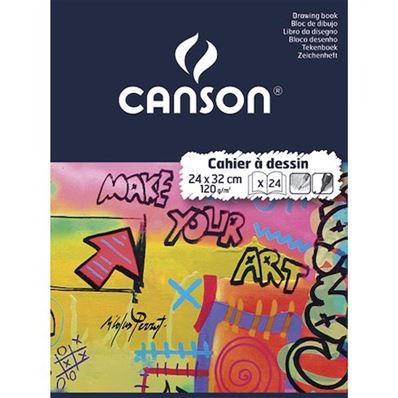 CANSON Cahier à dessin uni 125 g/m2 240 x 320 mm,