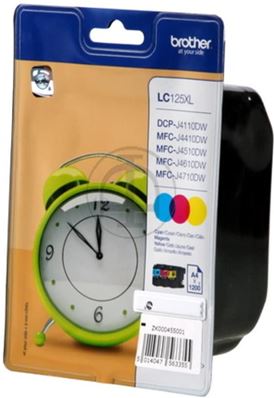 Brother LC125 XL Yellow original - 3 x Ink cartridge multi pack (cyan, magenta,