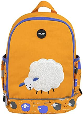 Milan Sac à dos scolaire petite taille Be Wool orange