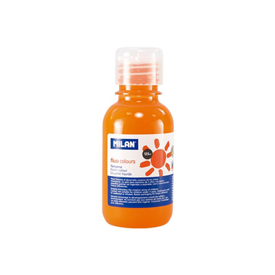 Milan Bouteille de gouache 125 ml  orange fluo