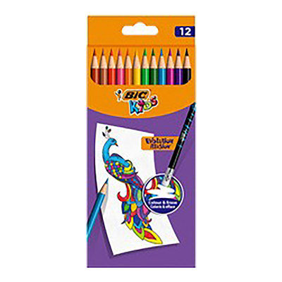 BIC KIDS Crayon de couleur EVOLUTION ILLUSION gommable