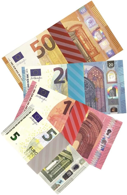 RESKAL Bracelet pour billets Euros, 20 billets de 50 EUR