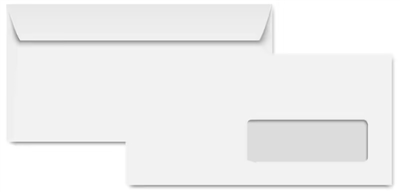 Clairalfa Enveloppes DL 110 x 220 mm blanc